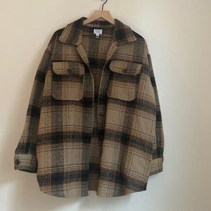 Brown Plaid Shacket